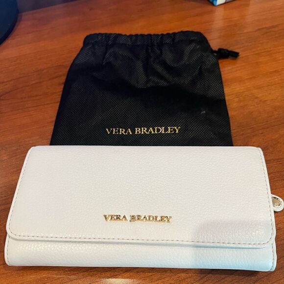 Vera Bradley off white continental wallet NEW - Picture 1 of 7